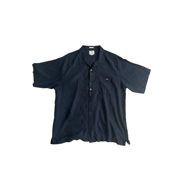 LUAU Men's Vintage Finest 100% Silk Cocktail Cigar Button Down Shirt Size XL - Picture 2 of 6